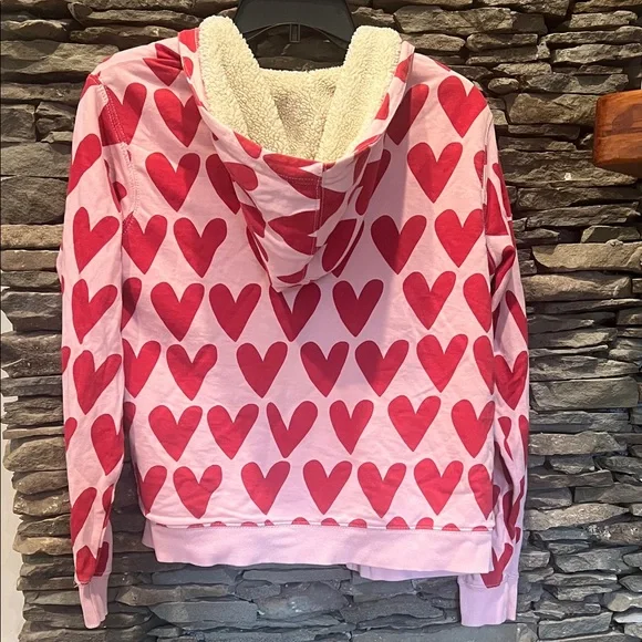 Hanna Andersson -Pink Heart Kids Zip up hoodie w Pockets! - Picture 9 of 9